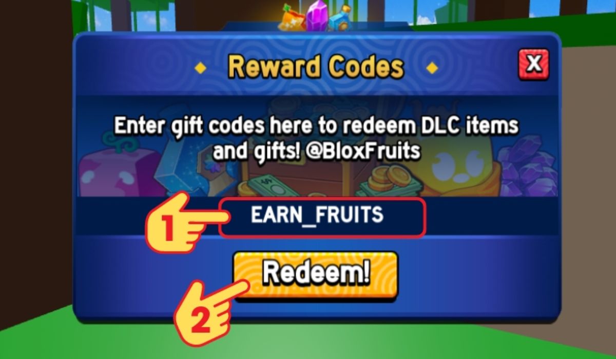Nhập code game vào ô và nhấn Redeem