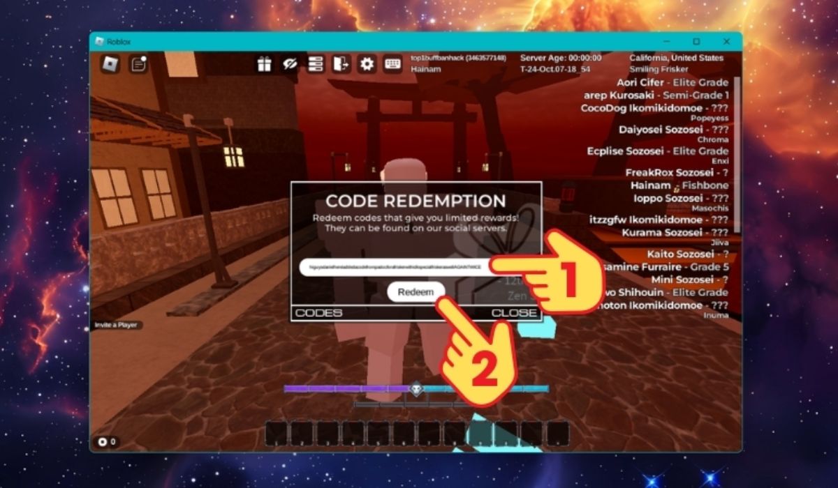 Nhập code chính xác và nhận quà