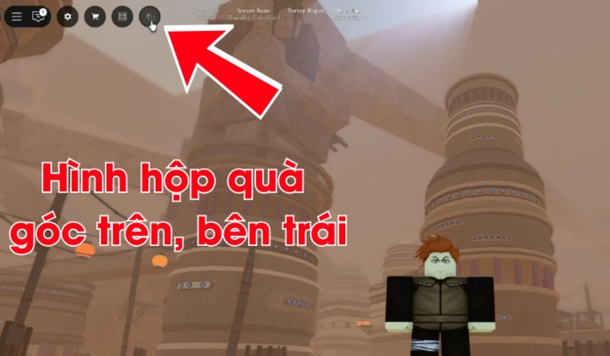Mở Roblox và truy cập game Wagarashi và nhấn chọn hộp quá