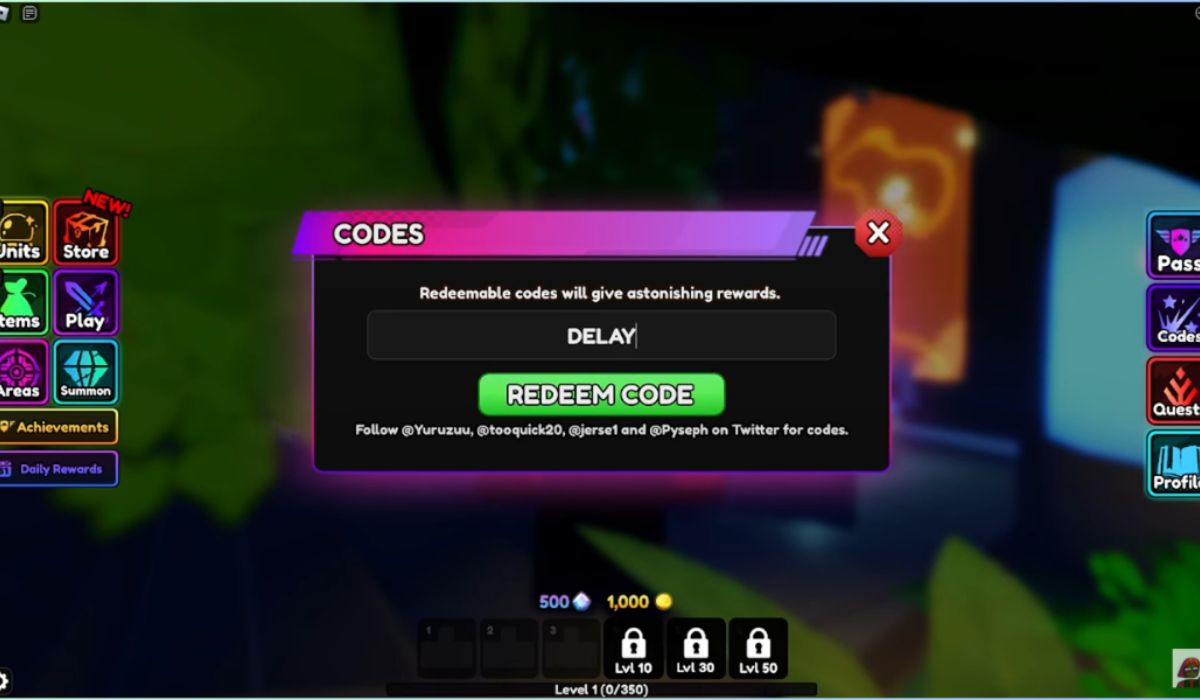 Nhập mã chính xác và nhấn Redeem code