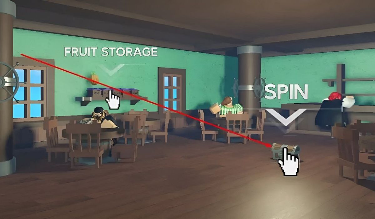 Vào phòng chơi và di chuyển đến Spin hoặc quay
