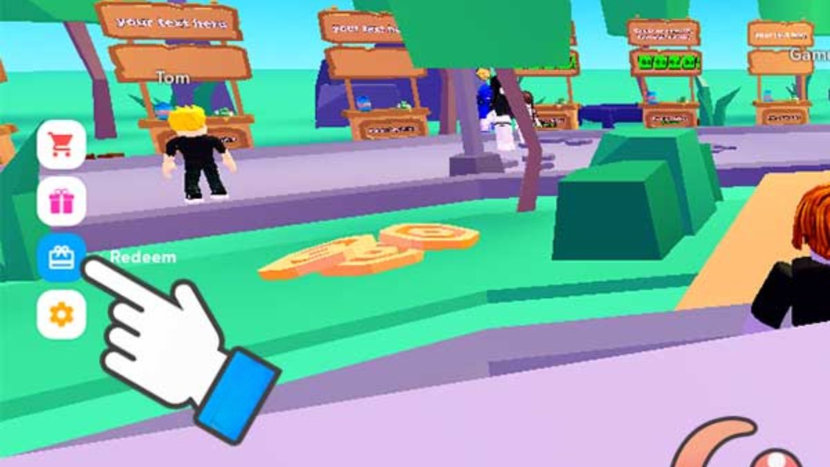 Truy cập game và nhấn vào biểu tượng màu xanh